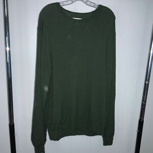 Goodthreads green Merino wool crew neck sweater Sz XL long sleeve